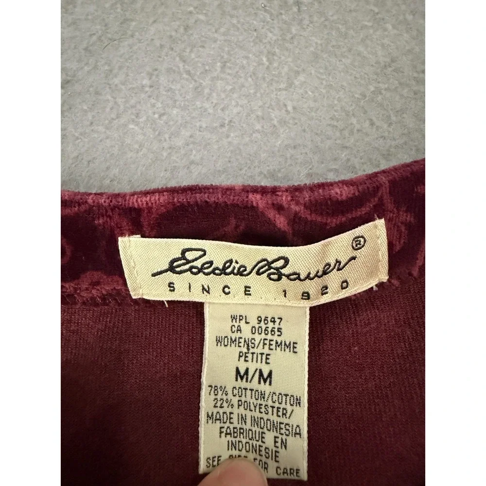 Vintage Eddie Bauer Dress MP Red Velvet‎ Modest Whimsigoth 90s Grunge Romantic